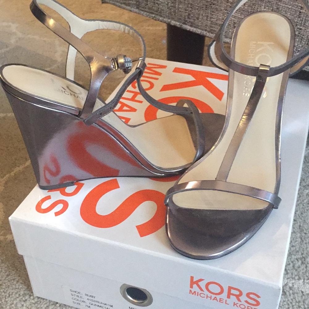 Metallic wedges Kors Michael Kors